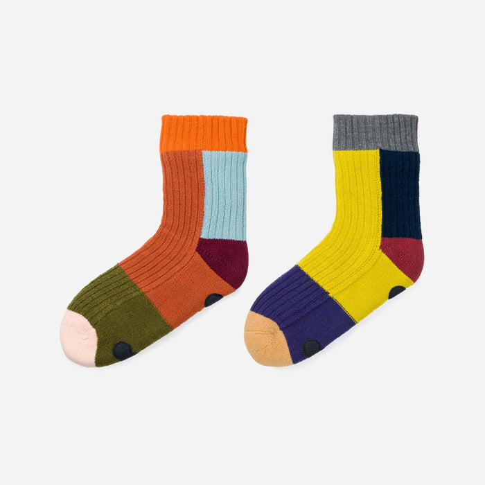 Mismatch House Socks: Pink / S/M - W 6-9<br>M 5-7.5