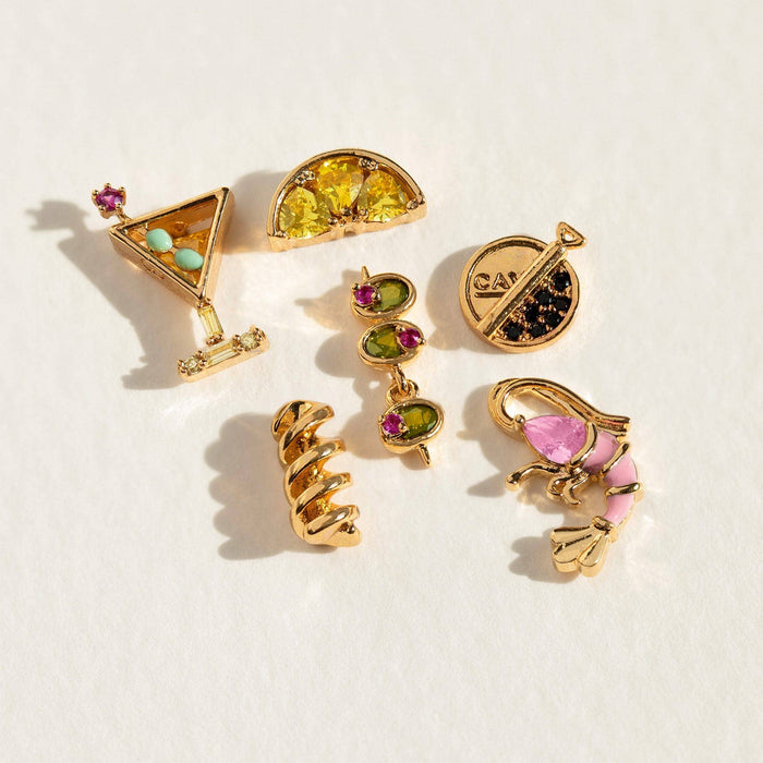 Al Dente Pasta Stud Set: Gold