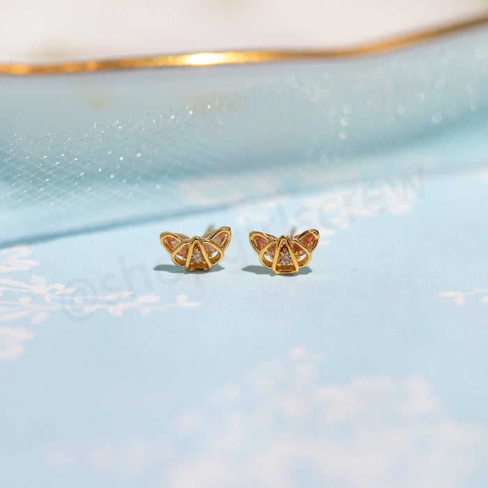 Croissant Studs: Gold
