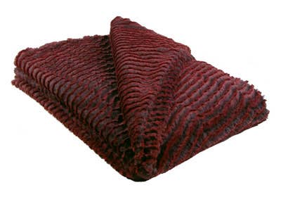 Throw - Standard 58" x 45" Assorted Faux Fur: Rosebud Black / Faux Fur 100% Polyester / 45" x 58" Standard Size Throw