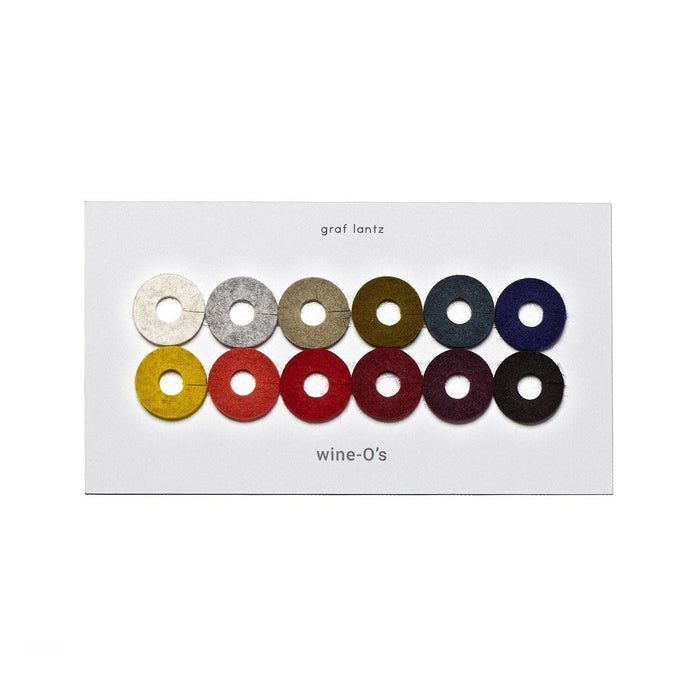 Autumn Wine-O's Merino Wool Felt Round Wine Markers: Autumn