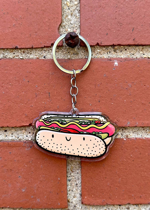 Chicago Hotdog Keychain