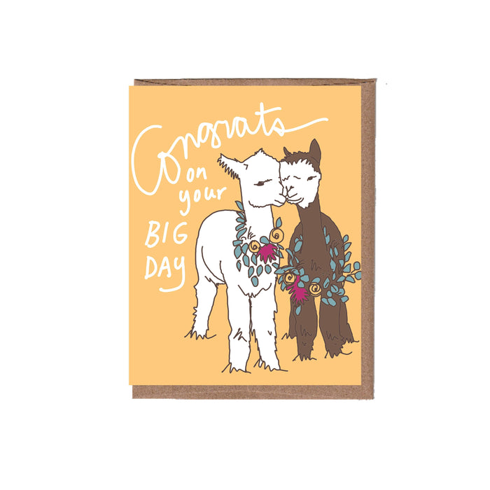 Llama Wedding Greeting Card