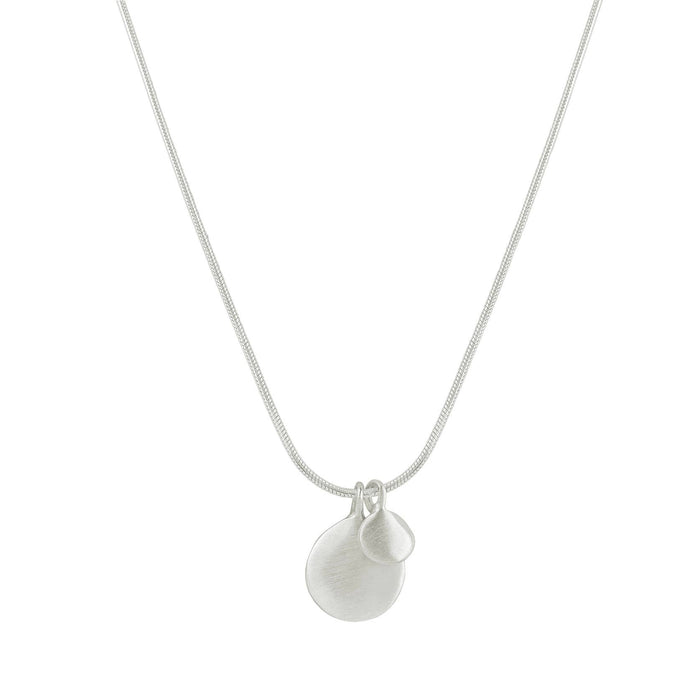 Double discs necklace: Silver