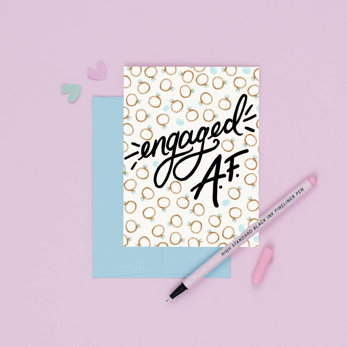Engaged AF Card | Engagement Card