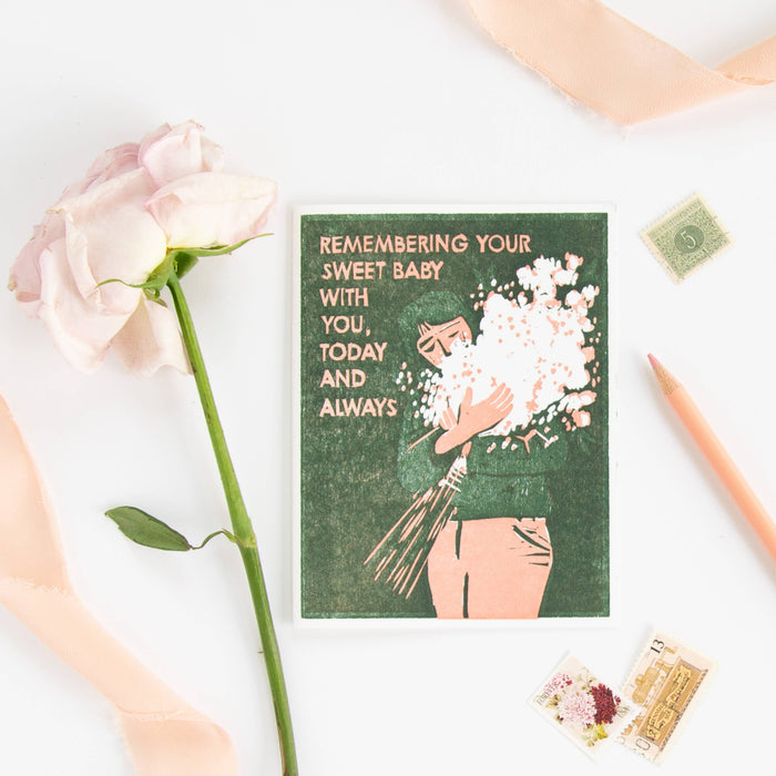 Remembering Your Sweet Baby Letterpress Card