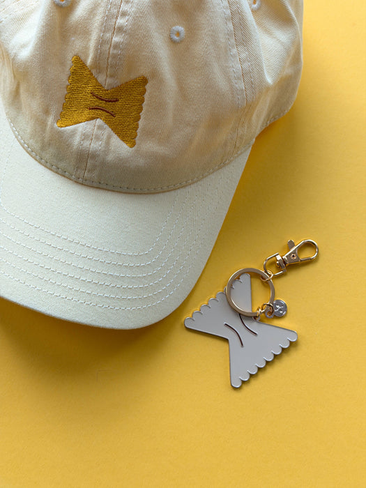 Farfalle Pasta Enamel Keychain & Bag Charm