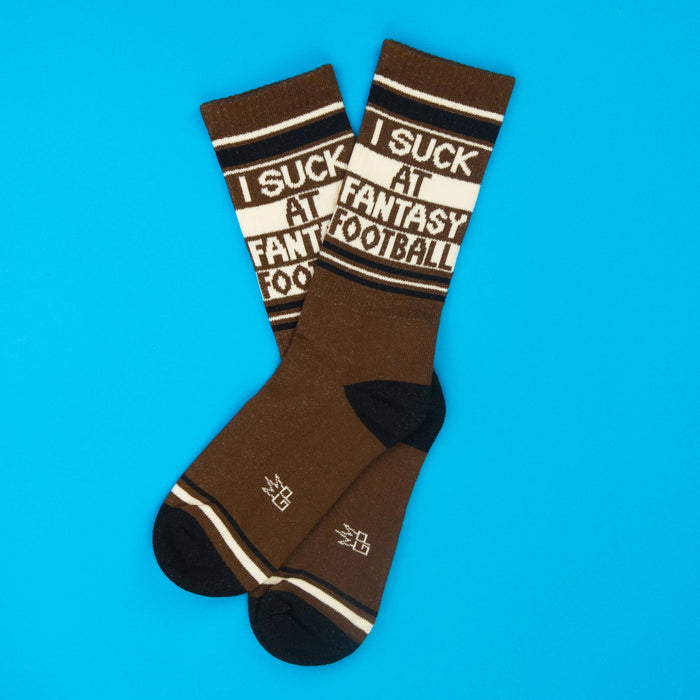 I Suck At Fantasy Football Gym Crew Socks