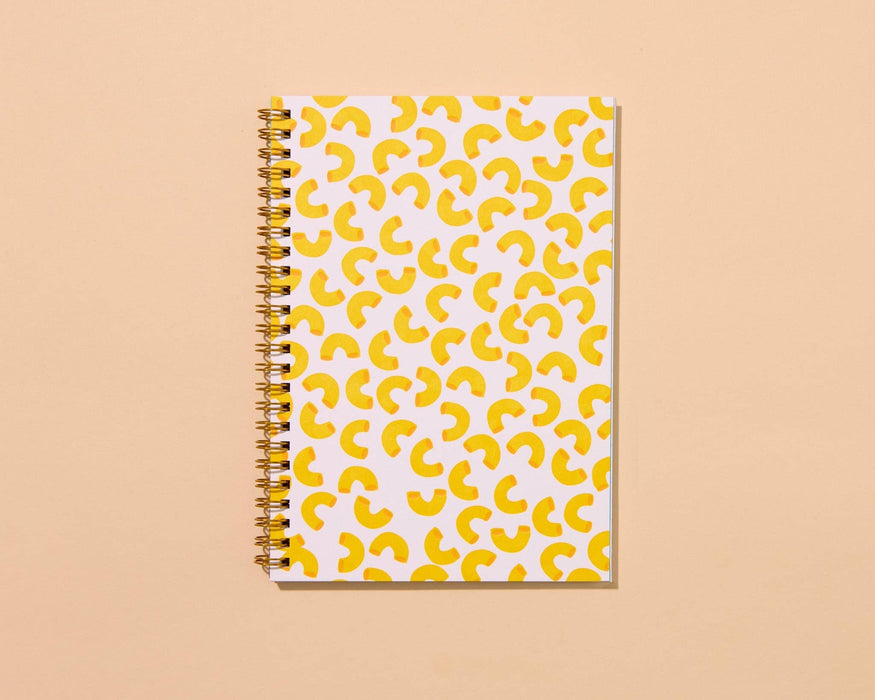 Letterpress A5 Lined Spiral Notebook—Macaroni and Cheese