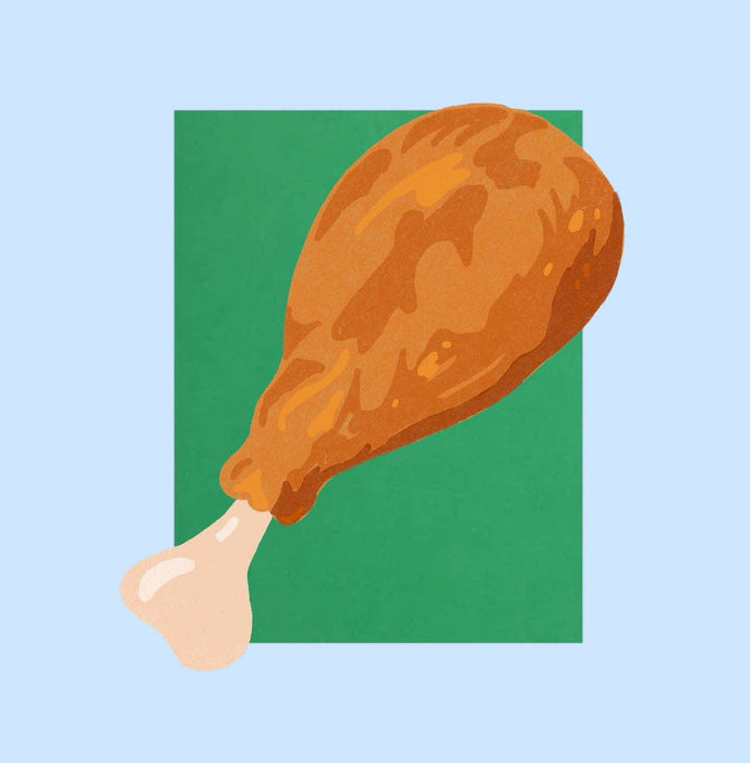 Turkey Leg Thanksgiving Greeting Card