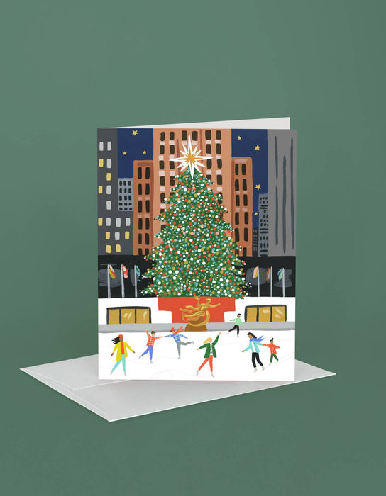 NYC Holiday Greeting Card | Rockefeller Tree: Single