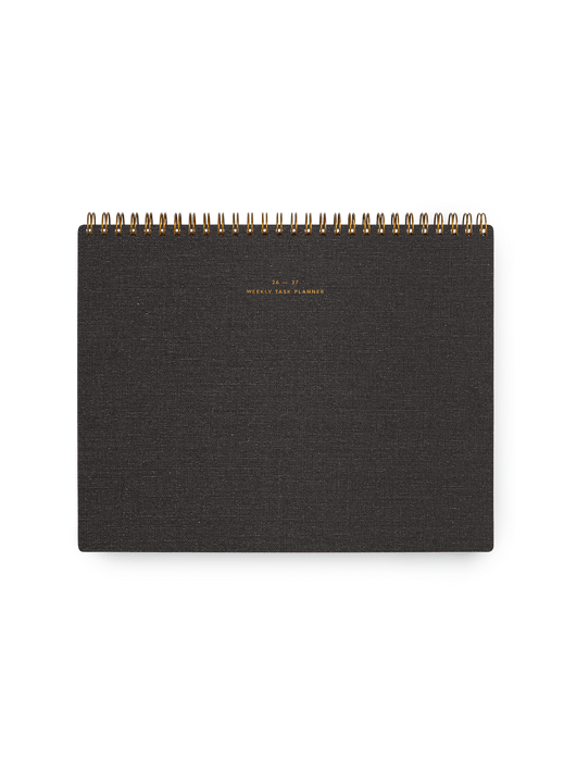 26-27 Weekly Task Planner: Charcoal Gray / None