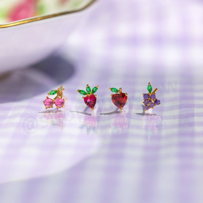 Fruit Basket Stud Set: Gold