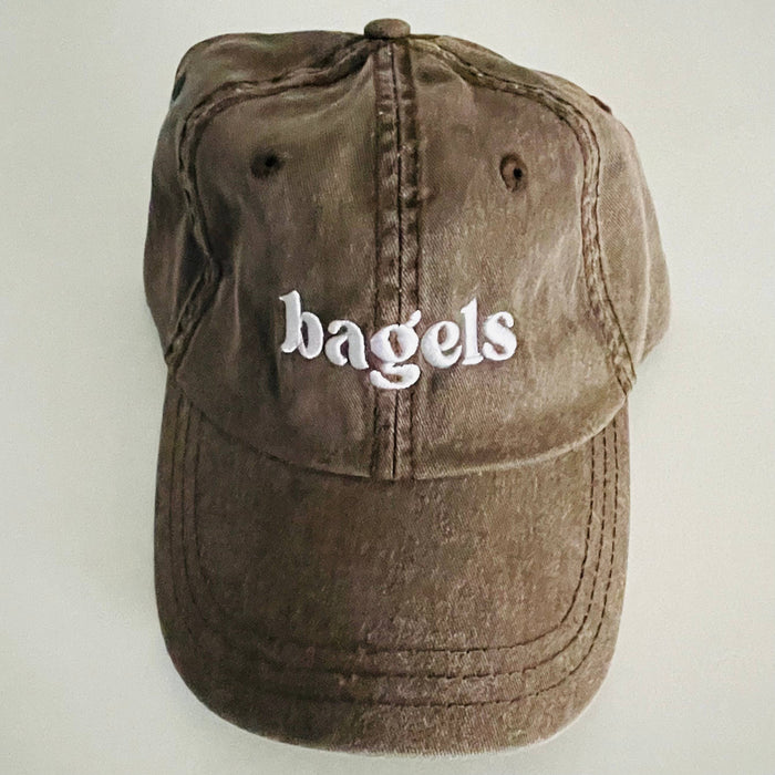 Bagels Baseball Cap Unisex Dad Hat Jewish gifts restaurant: Black