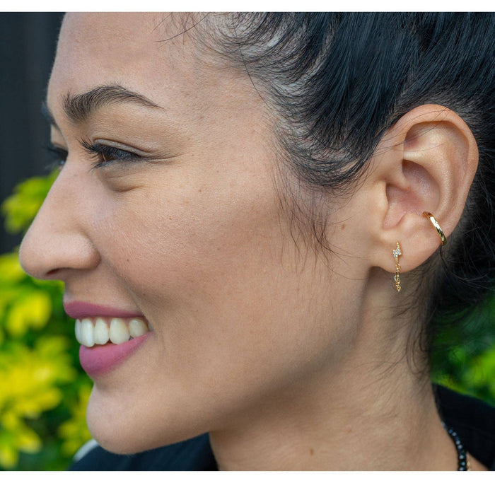 Round Ear Cuff: 18K Gold Vermeil