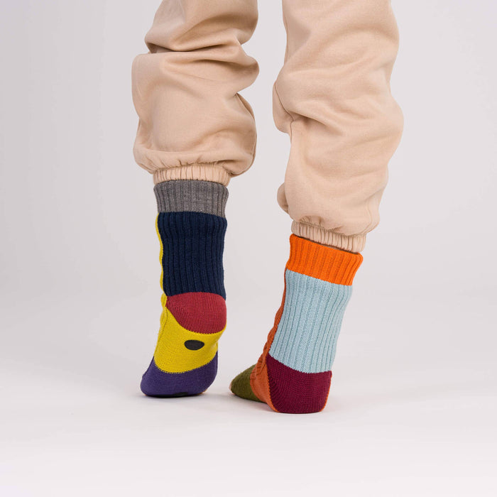 Mismatch House Socks: Rainbow / S/M - W 6-9<br>M 5-7.5