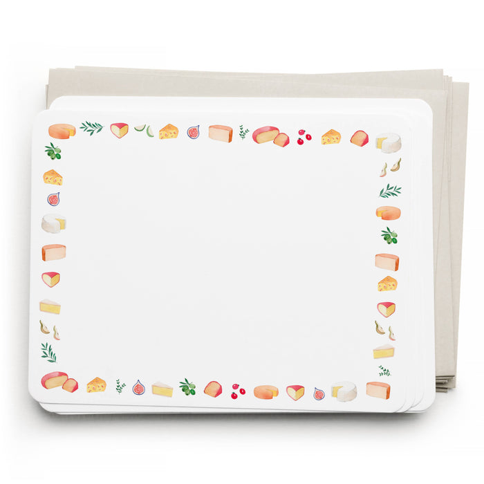 Cheese Flat Notecard Set, 8 Cards & Envelopes