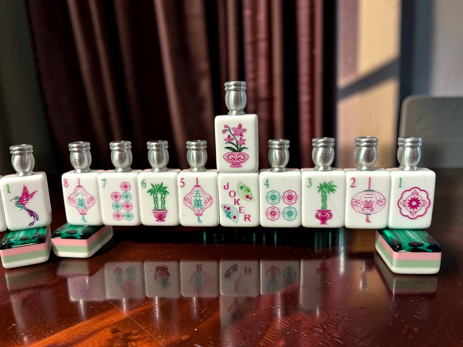 Mah Jong Menorah: Cream Acrylic