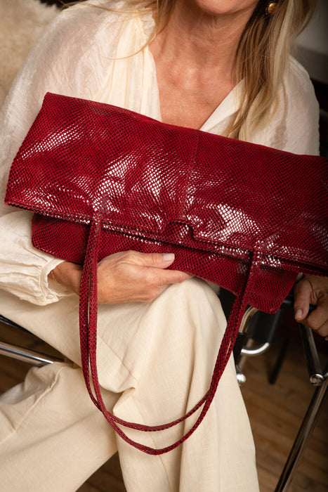 Gemma Handcrafted Leather Tote Bags: Chartreuse
