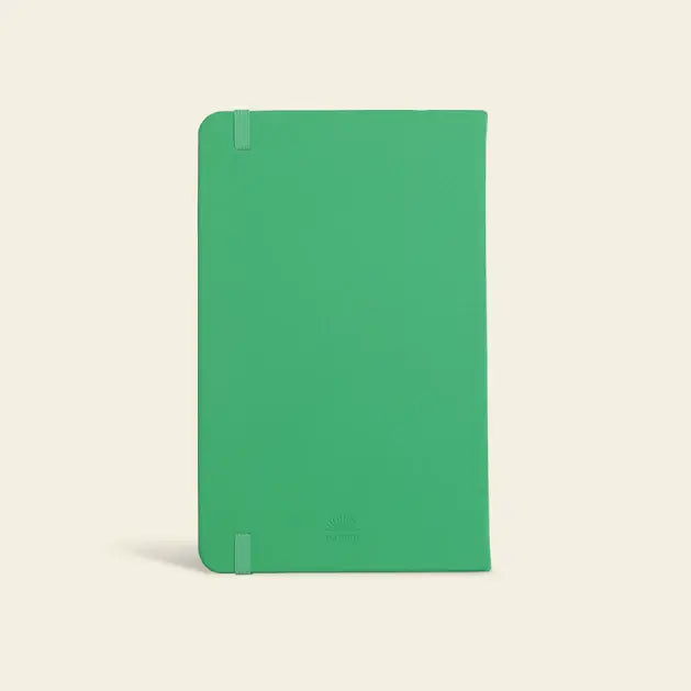 Lined Notebook, PU Leather, Hardcover - Everyday : Green