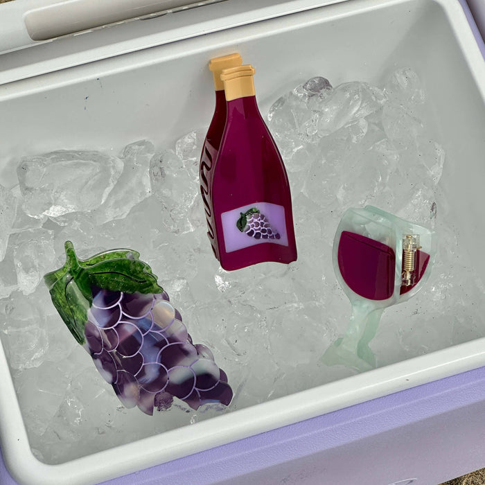 Large Red Wine Bottle Hair Claw Clip