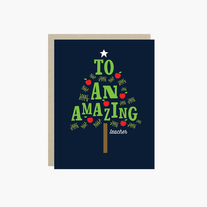 Teacher Tree Holiday Card