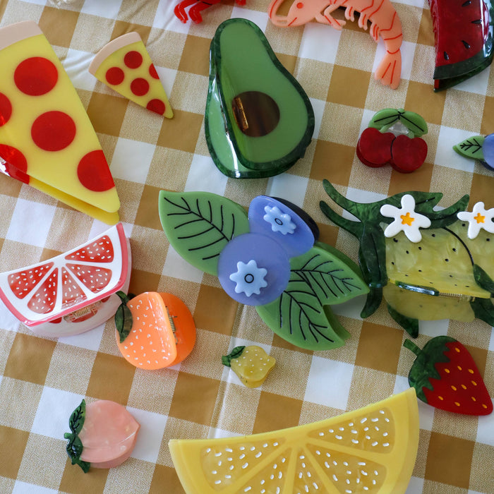 Mini Peach Hair Claw Clip