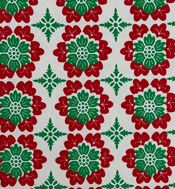 20x30 New floral tiles paper: Red