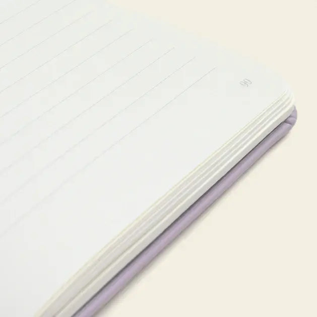 Lined Notebook, PU Leather, Hardcover - Everyday : Lilac