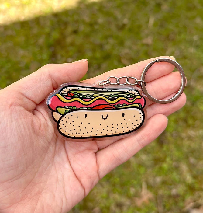 Chicago Hotdog Keychain