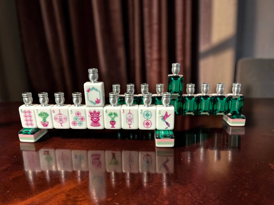 Mah Jong Menorah: Cream Acrylic