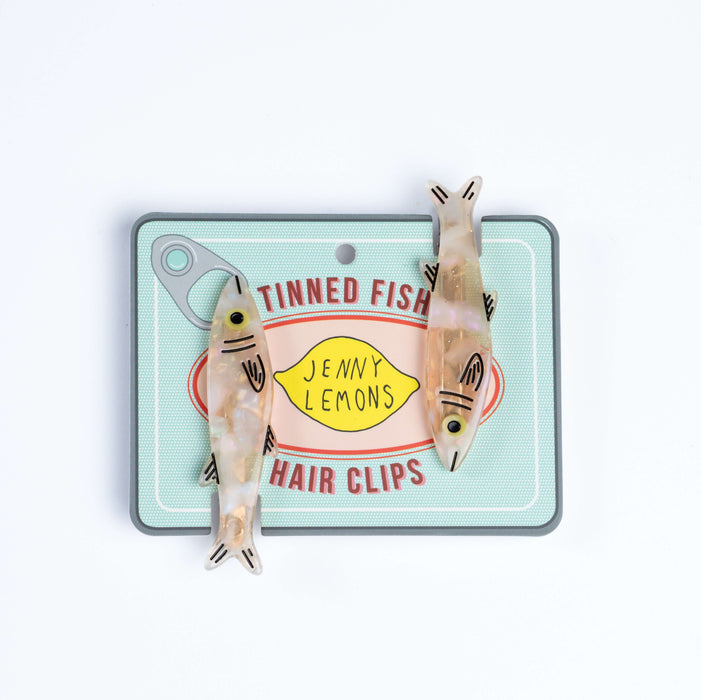 Gold Sardine Alligator Hair Clip Set