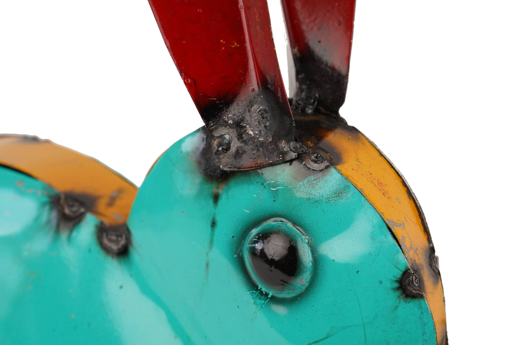 Colorful Metal Bunny-Spring-Garden-Yard Art-16x7x14H