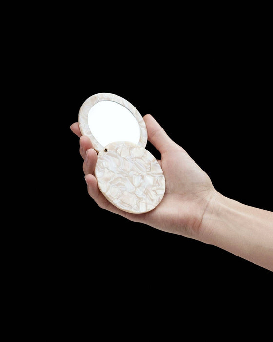Circle Mirror in White Shell