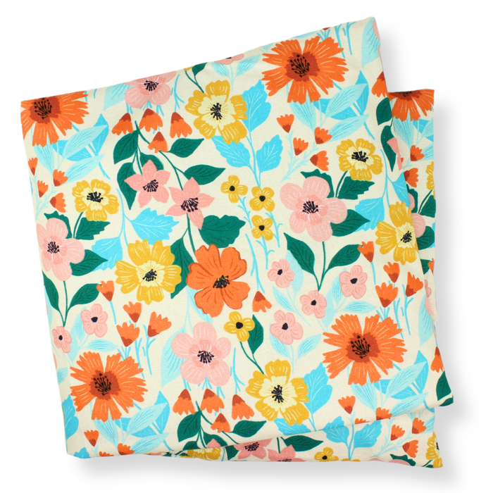 Large Heat Wrap: Navy Floral / Lavender