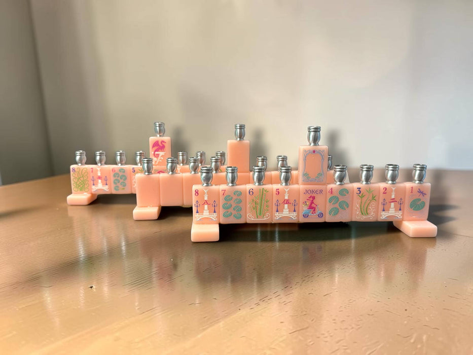 Mah Jong Menorah: Cream Acrylic