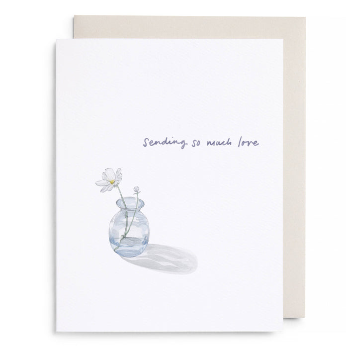 Bud Vase Sending Love Greeting Card