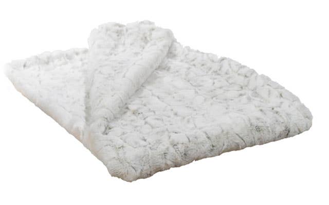 Throw - 58 x 45 Standard Size Assorted Neutral Faux Fur: Birch / 100% Polyester Faux Fur / 58 " x 45"