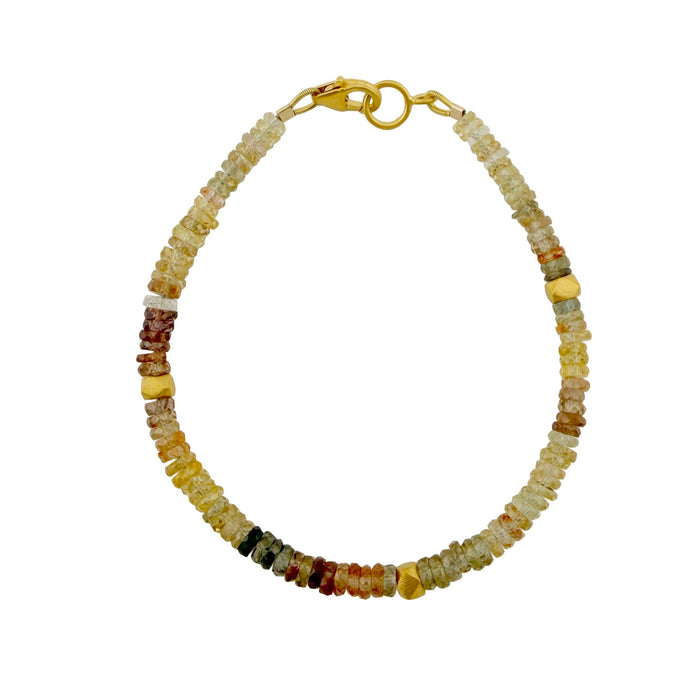 Zircon Barrels Bracelet in Silver or Vermeil: Vermeil