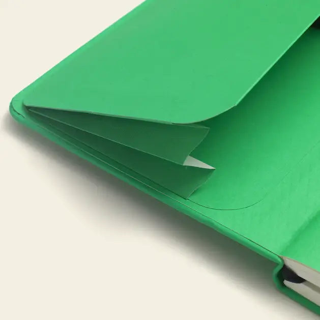 Lined Notebook, PU Leather, Hardcover - Everyday : Green