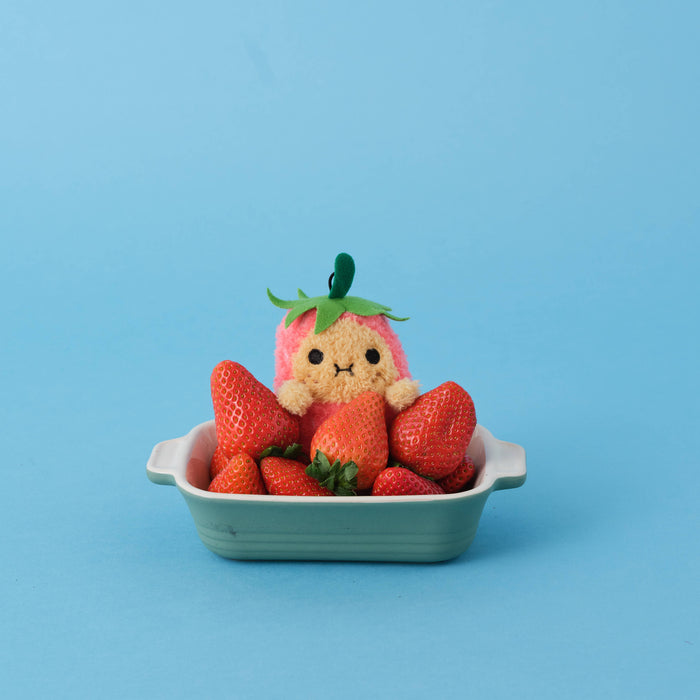 Mini Sitting Plush Toy - Strawberry Ricespud - Potato Fruit