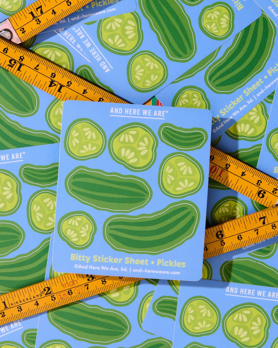 Bitty Vinyl Sticker Sheet—Pickles (7 little stickers)