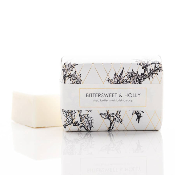 NEW Bittersweet & Holly Shea Butter Soap in Goldleaf Design