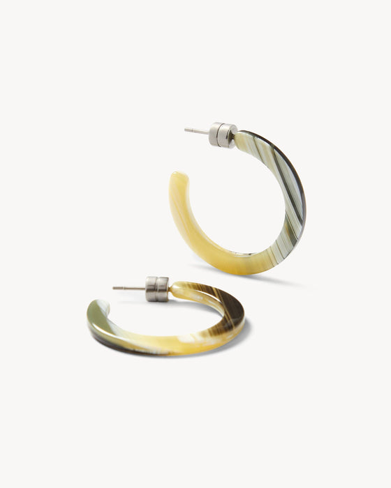 Mini Hoops in Horn