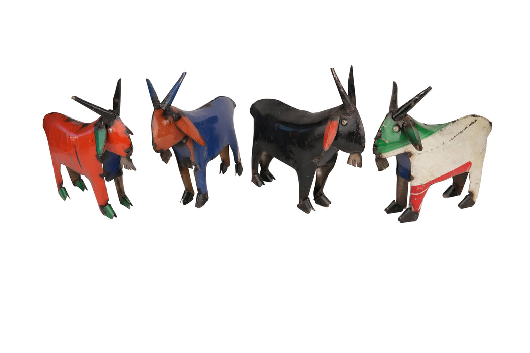 Recycled Mini Metal Goat-Garden Decor-Goat-11x11 inches-Mini