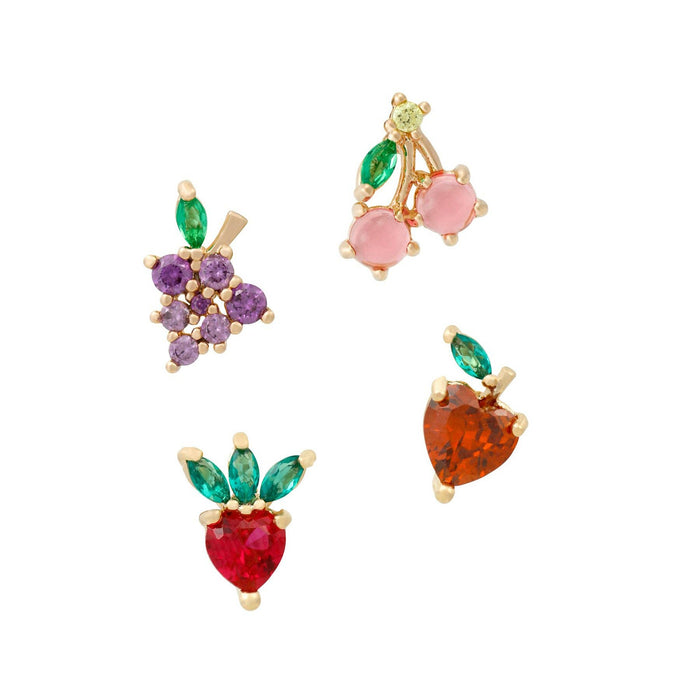 Fruit Basket Stud Set: Gold