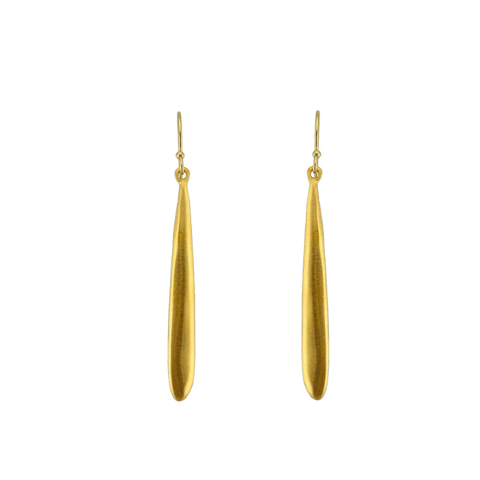 Long drop earrings: Vermeil
