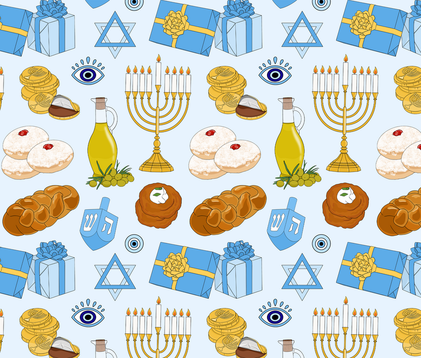 Festival of Lights Hanukkah Wrapping Paper