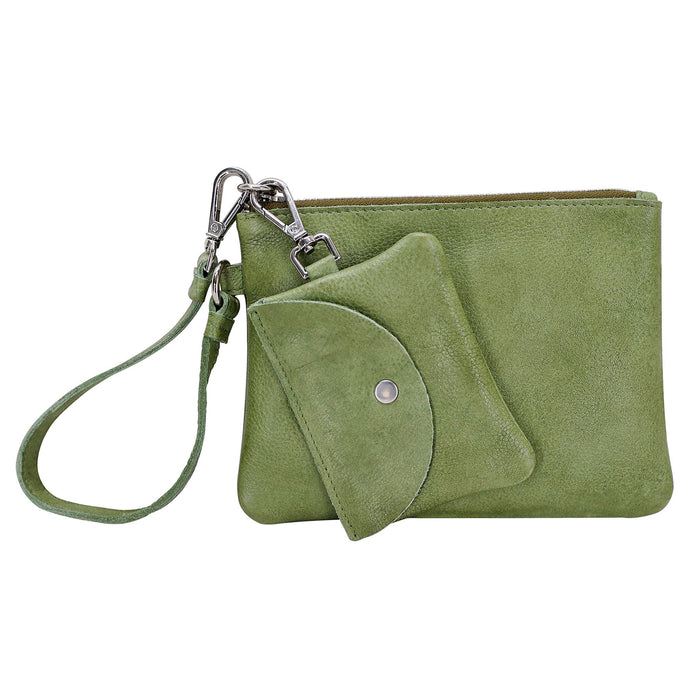 Handcrafted Leather Poetry Pouches: Grass