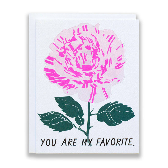 You Are My Favorite - Variegated Rose - Note Card